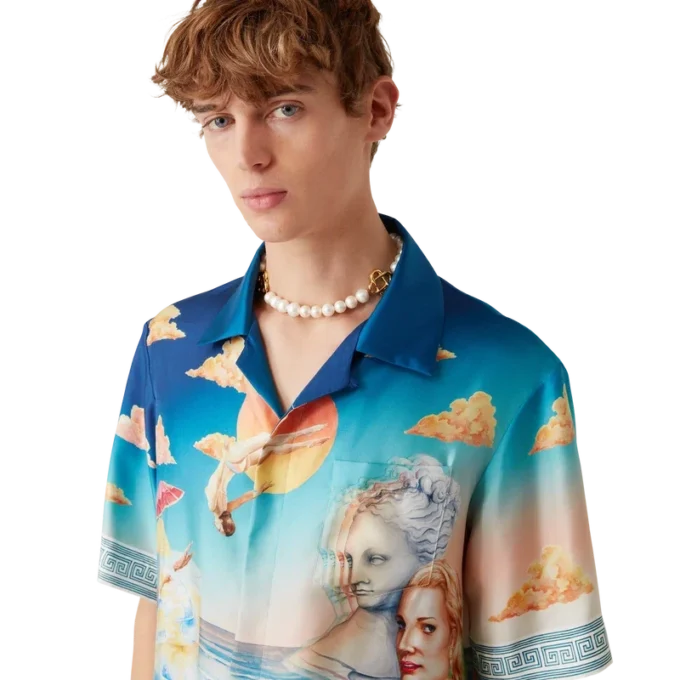 Le Plongeon Short Sleeve Silk Shirt Le Plongeon Short Sleeve Silk Shirt