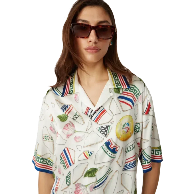 Le Vase Brise Short Sleeve Silk Shirt Le Vase Brise Short Sleeve Silk Shirt