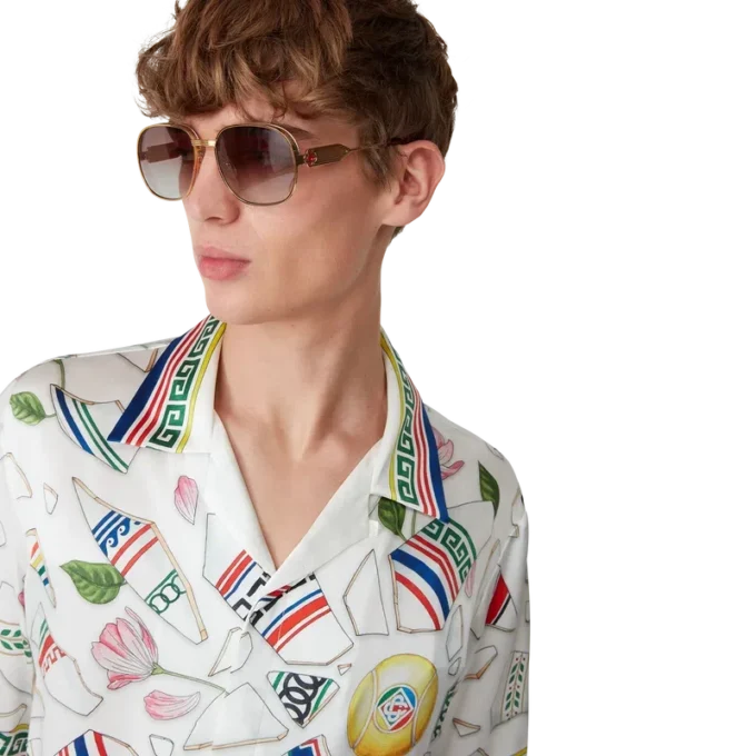 Le Vase Brise Short Sleeve Silk Shirt Le Vase Brise Short Sleeve Silk Shirt