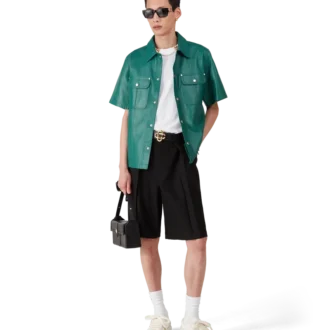 Leather Short Sleeve Shirt