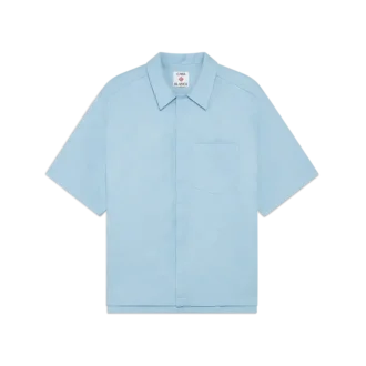 Light Blue Monogram Short Sleeve Shirt