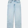 Light Wash Graffiti Denim Jeans