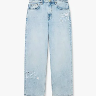 Light Wash Graffiti Denim Jeans