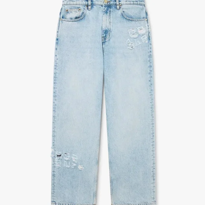 Light Wash Graffiti Denim Jeans