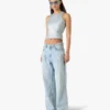 Light Wash Graffiti Denim Jeans