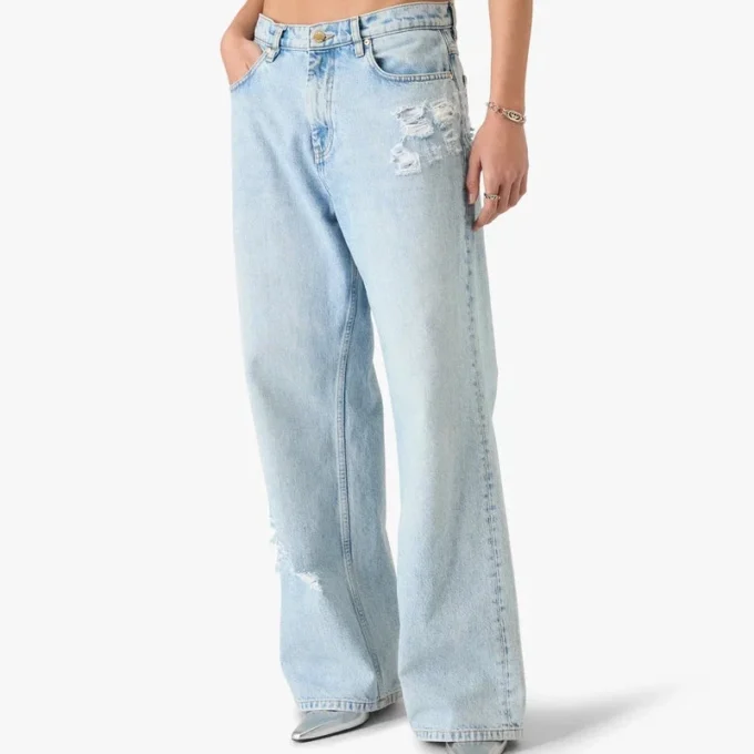 Light Wash Graffiti Denim Jeans