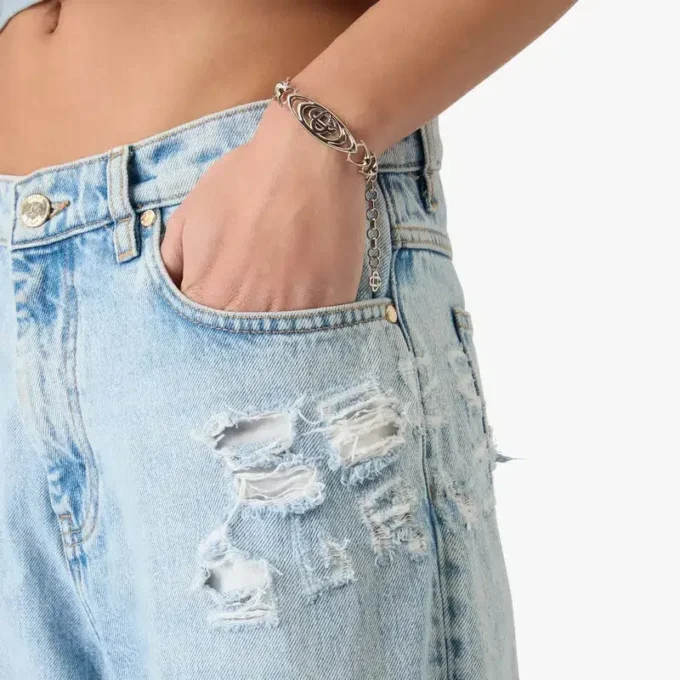 Light Wash Graffiti Denim Jeans