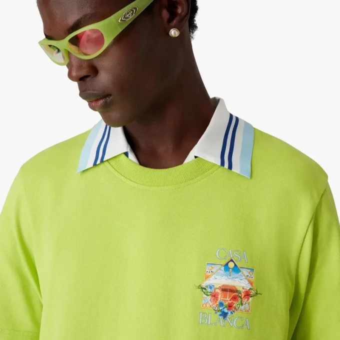 Lime Flower Court Icon Short Sleeve T-Shirt
