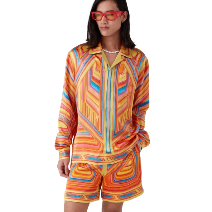 Low Rider Long Sleeve Silk Shirt Low Rider Long Sleeve Silk Shirt