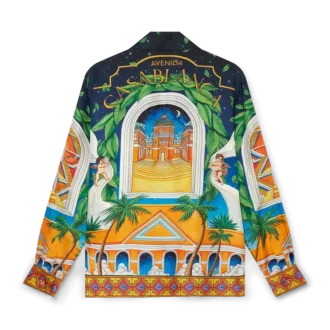 Maison D’ete Cuban Collar Silk Shirt