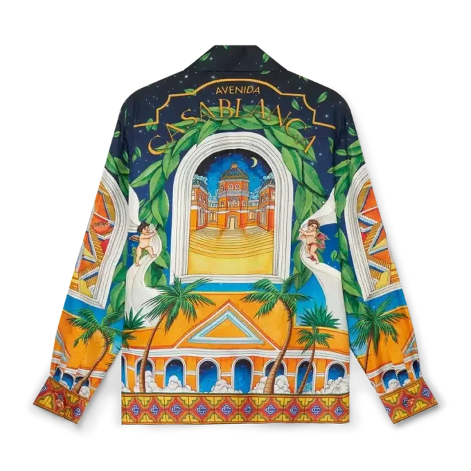 Maison D’ete Cuban Collar Silk Shirt Maison D’ete Cuban Collar Silk Shirt