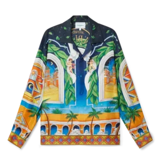 Maison D’ete Cuban Collar Silk Shirt