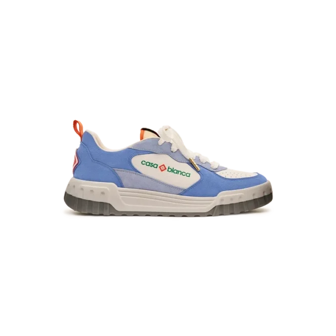 Men’s White & Blue Court Sneaker