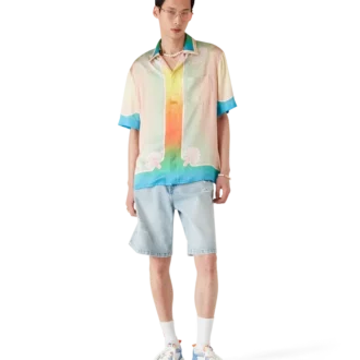 Men’s White & Blue Court Sneaker