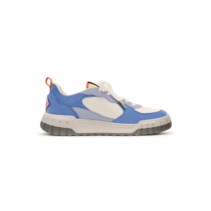 Men’s White & Blue Court Sneaker