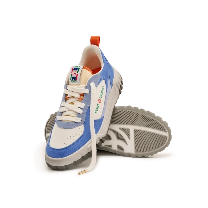 Men’s White & Blue Court Sneaker