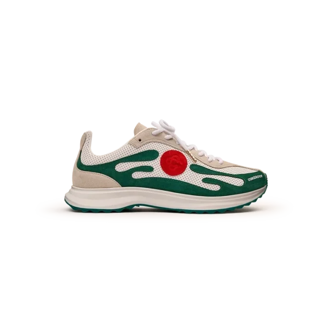 Women’s White & Green Stade Sneaker Women’s White & Green Stade Sneaker