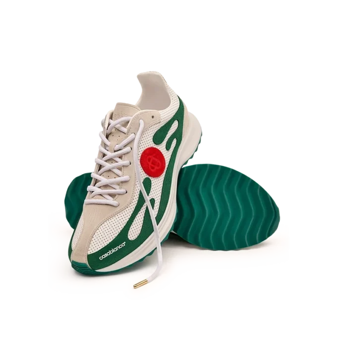 Women’s White & Green Stade Sneaker Women’s White & Green Stade Sneaker
