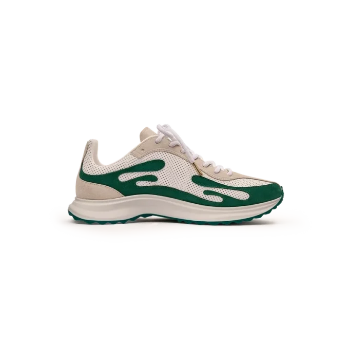 Women’s White & Green Stade Sneaker Women’s White & Green Stade Sneaker