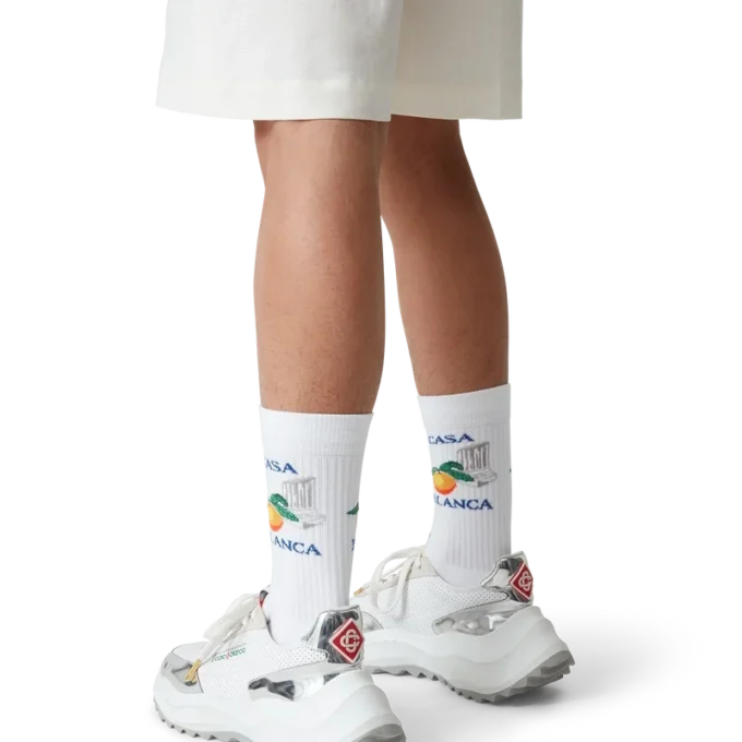 Mens Atlantis White & Chrome Sneaker