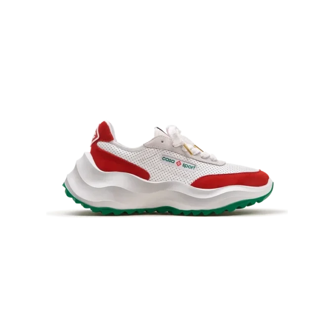 Mens Atlantis White & Red Sneaker