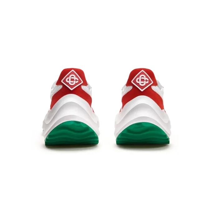 Mens Atlantis White & Red Sneaker