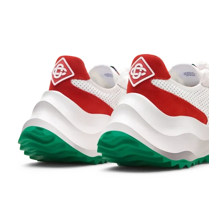 Mens Atlantis White & Red Sneaker