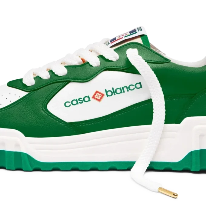 Mens Court Green & White Sneaker Mens Court Green & White Sneaker