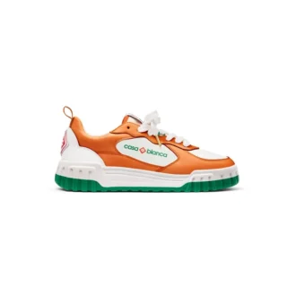 Mens Court Orange & White Sneakers
