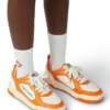 Mens Court Orange & White Sneakers Mens Court Orange & White Sneakers