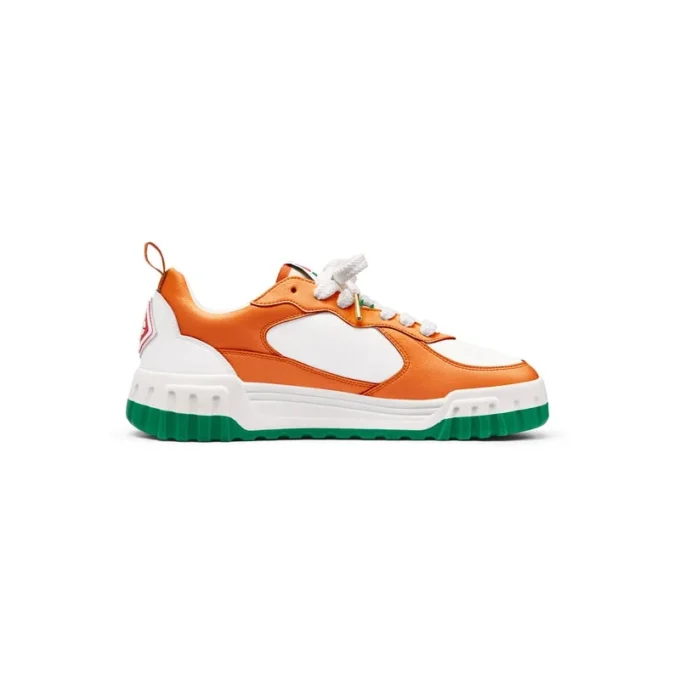 Mens Court Orange & White Sneakers Mens Court Orange & White Sneakers