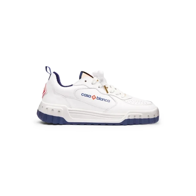 Mens Court White & Navy Sneaker Mens Court White & Navy Sneaker