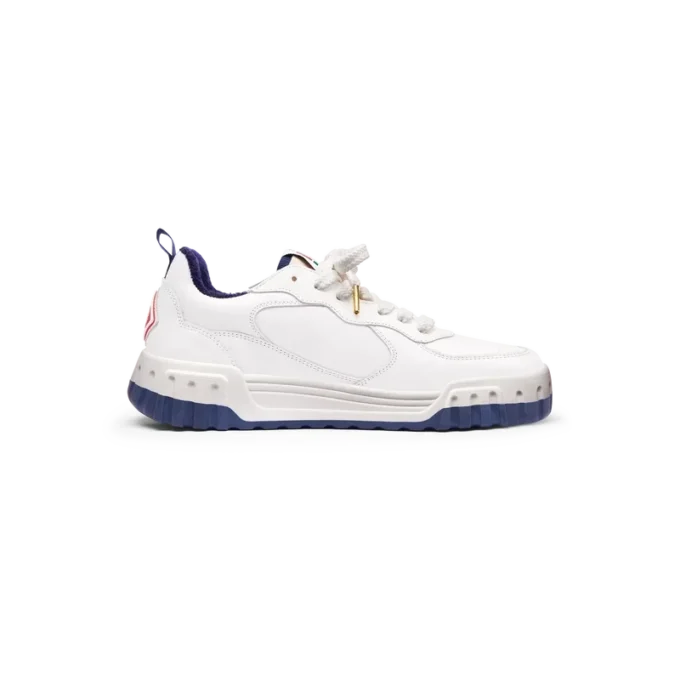 Mens Court White & Navy Sneaker Mens Court White & Navy Sneaker