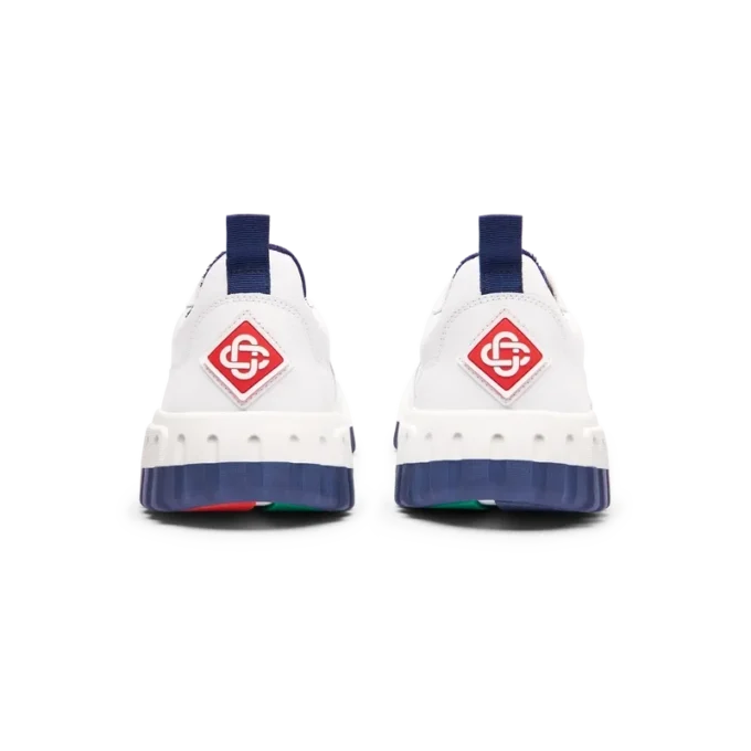 Mens Court White & Navy Sneaker Mens Court White & Navy Sneaker