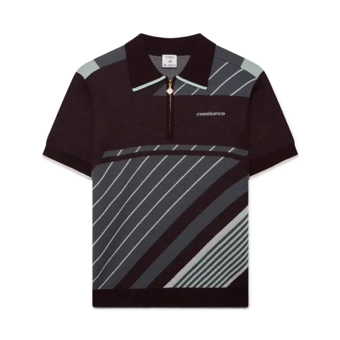 Merino Diagonal Tennis Polo