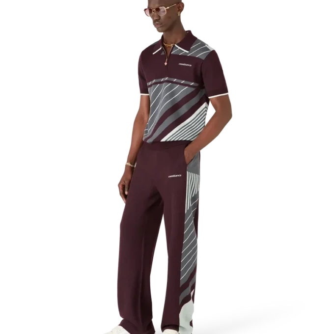 Merino Diagonal Tennis Polo