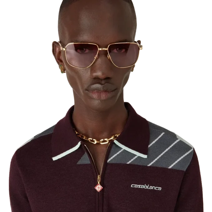 Merino Diagonal Tennis Polo