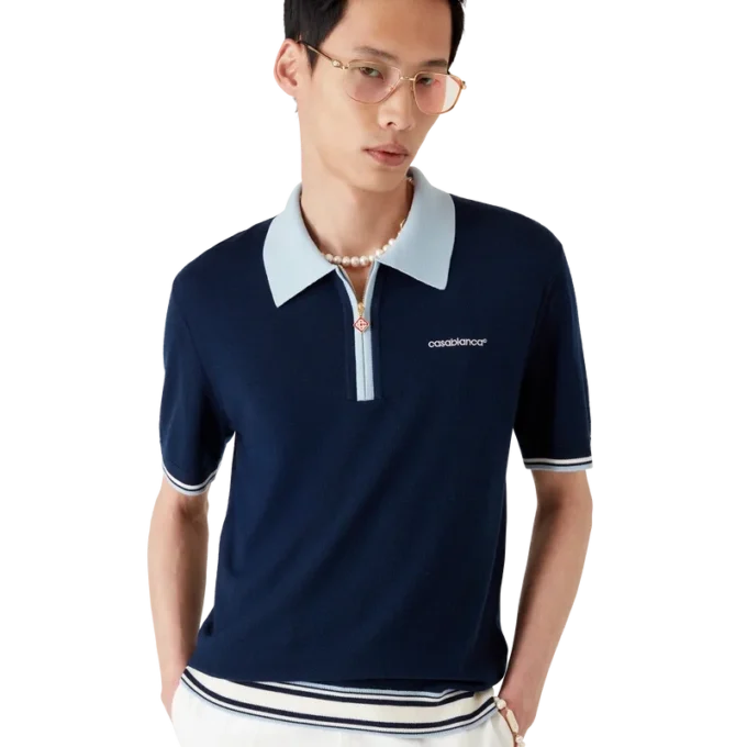 Merino Knit Tennis Polo Shirt Merino Knit Tennis Polo Shirt