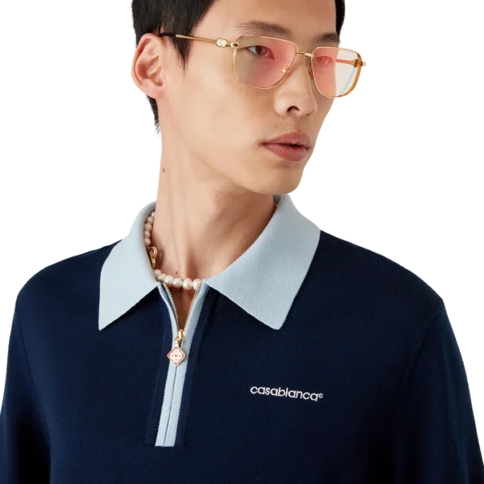 Merino Knit Tennis Polo Shirt Merino Knit Tennis Polo Shirt