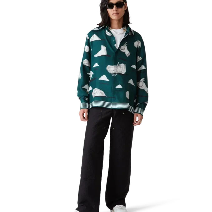 Metaphysical Long Sleeve Silk Shirt Metaphysical Long Sleeve Silk Shirt