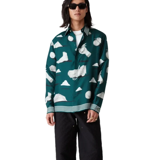 Metaphysical Long Sleeve Silk Shirt Metaphysical Long Sleeve Silk Shirt