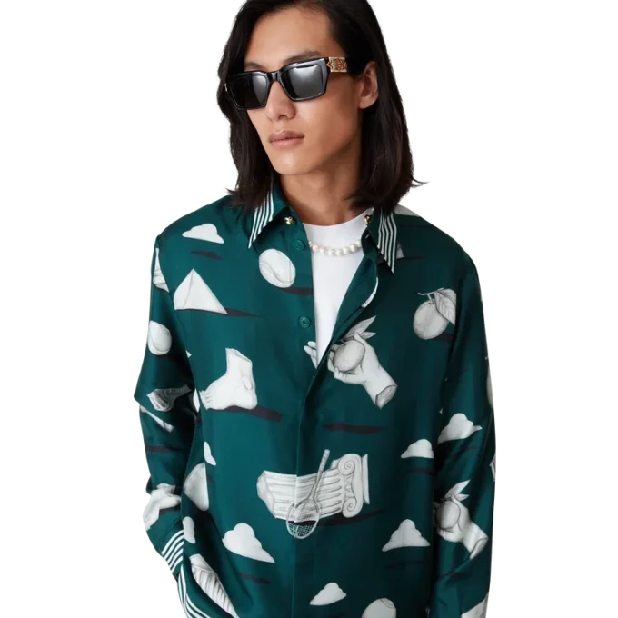 Metaphysical Long Sleeve Silk Shirt Metaphysical Long Sleeve Silk Shirt