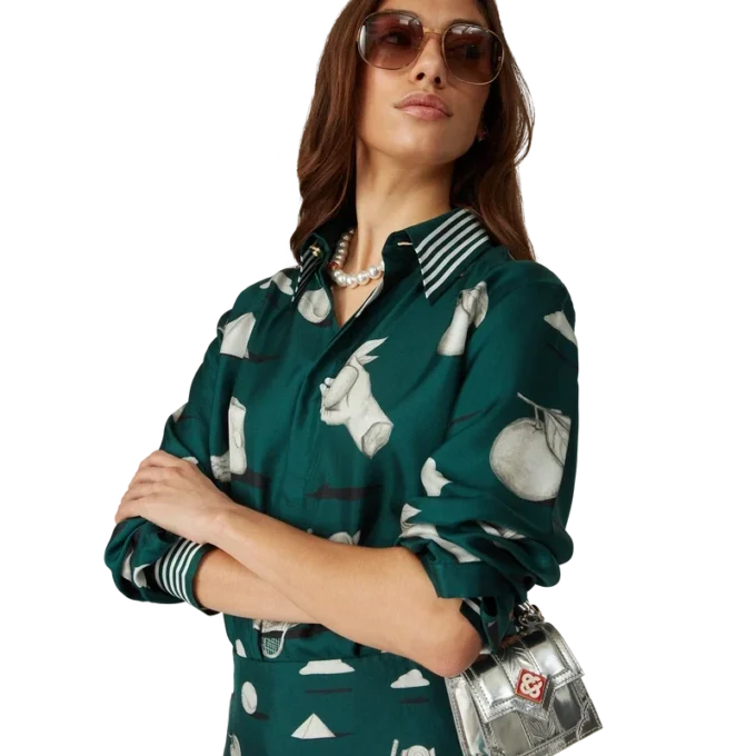 Metaphysical Long Sleeve Silk Shirt Metaphysical Long Sleeve Silk Shirt