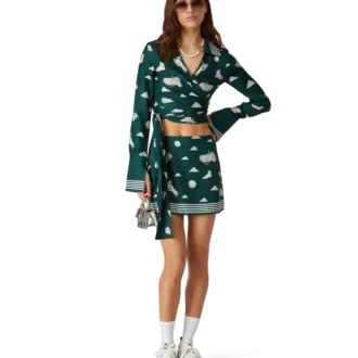 Metaphysical Silk Mini Skirt