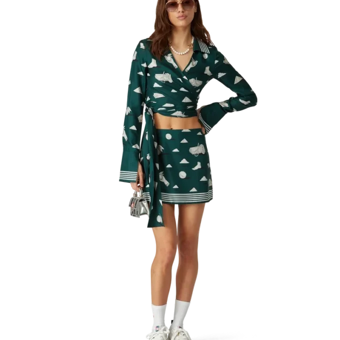 Metaphysical Silk Mini Skirt