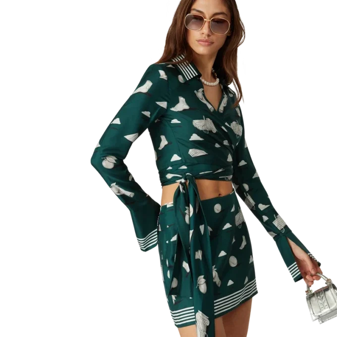 Metaphysical Silk Mini Skirt