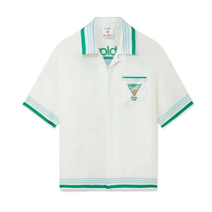 Metaphysical Tennis Icon Short Sleeve Silk Shirt