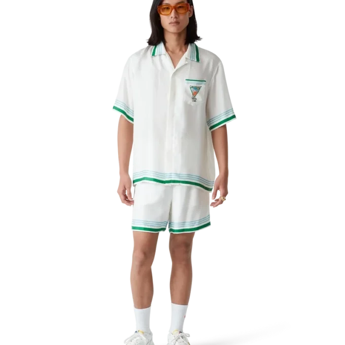 Metaphysical Tennis Icon Short Sleeve Silk Shirt