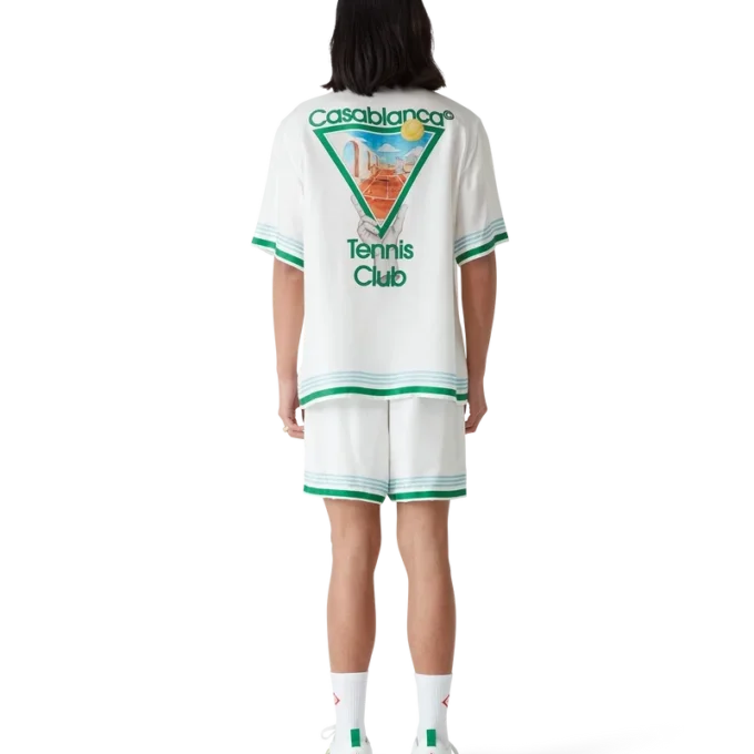 Metaphysical Tennis Icon Short Sleeve Silk Shirt