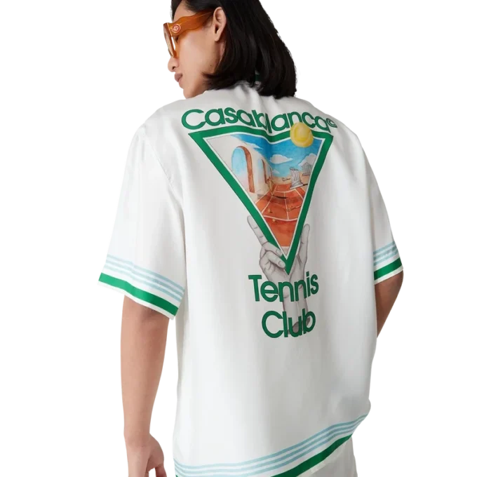 Metaphysical Tennis Icon Short Sleeve Silk Shirt